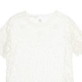 Womens Top Beige Floral M