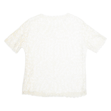 Womens Top Beige Floral M