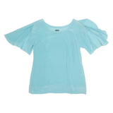 BLEUS Womens Bardot Top Blue L