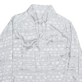 Womens Blouse Silver Collared Long Sleeve Viscose M