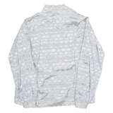 Womens Blouse Silver Collared Long Sleeve Viscose M