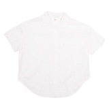 LEVI'S Womens Cropped Shirt Pink Collared S