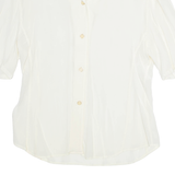 GABRIELLE Womens Blouse Cream V-Neck M