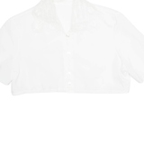 Womens Cropped Shirt White Collared M