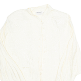 WOMAN H&M Womens Blouse Beige Long Sleeve Viscose Floral L