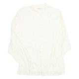 WOMAN H&M Womens Blouse Beige Long Sleeve Viscose Floral L