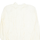 WOMAN H&M Womens Blouse Beige Long Sleeve Viscose Floral L