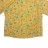 FOSCHINI Womens Printed Blouse Brown Collared Floral M