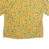 FOSCHINI Womens Printed Blouse Brown Collared Floral M