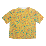 FOSCHINI Womens Printed Blouse Brown Collared Floral M