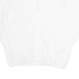 Womens Blouse White Collared Long Sleeve M