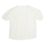 Womens Top Cream V-Neck L