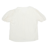 Womens Top Cream V-Neck L