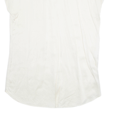 INSPIRATION Womens Top Cream V-Neck Sleeveless Suede M