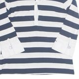 PAUL & SHARK Womens Printed Blouse White Collared Long Sleeve Striped M