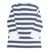 PAUL & SHARK Womens Printed Blouse White Collared Long Sleeve Striped M