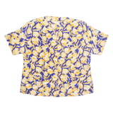 Womens Printed Blouse Blue Floral XL