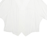 GUSHI Womens Top White V-Neck L