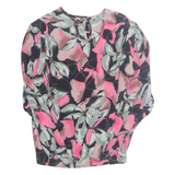 STURZENEGGER Womens Printed Blouse Purple Long Sleeve Floral M