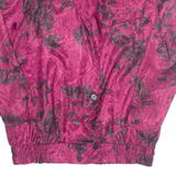 CANDA Womens Printed Blouse Purple Collared Long Sleeve Floral L