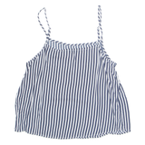DIVIDED H&M Womens Camisole Top Blue Sleeveless Viscose Striped M