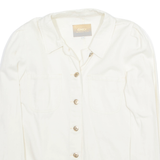 ONLY Womens Shirt Beige Collared Long Sleeve S