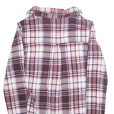 CHICOREE Womens Printed Shirt Pink Collared Long Sleeve Plaid XS