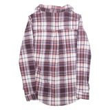 CHICOREE Womens Printed Shirt Pink Collared Long Sleeve Plaid XS
