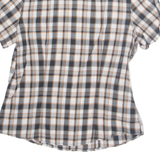 YESSICA Womens Printed Shirt Grey Collared Check S
