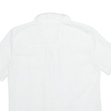 ALEXANDER Womens Printed Shirt White Collared Polka Dot M