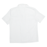 ALEXANDER Womens Printed Shirt White Collared Polka Dot M