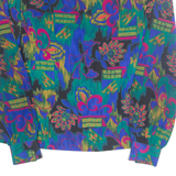 MARIE CLEMENCE Womens Printed Blouse Blue Long Sleeve Floral M