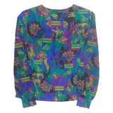 MARIE CLEMENCE Womens Printed Blouse Blue Long Sleeve Floral M