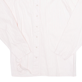 NICOLE Womens Printed Shirt Pink Roll Neck Long Sleeve Striped M