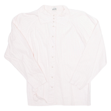 NICOLE Womens Printed Shirt Pink Roll Neck Long Sleeve Striped M