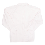 NICOLE Womens Printed Shirt Pink Roll Neck Long Sleeve Striped M