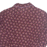 J.W Womens Printed Blouse Purple Long Sleeve Viscose Floral M