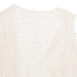 Womens Kimono Blouse Cream V-Neck Sleeveless S