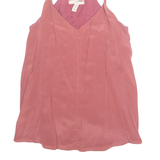 H&M Womens Camisole Top Pink V-Neck Sleeveless Silk XS