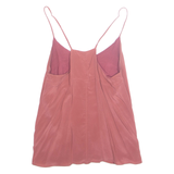 H&M Womens Camisole Top Pink V-Neck Sleeveless Silk XS