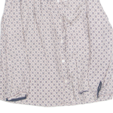 PEGE GEAMS Womens Printed Blouse Pink Long Sleeve Crazy Pattern S