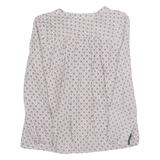 PEGE GEAMS Womens Printed Blouse Pink Long Sleeve Crazy Pattern S