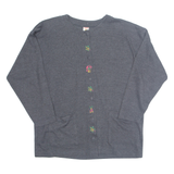 HOUSE Womens Blouse Grey Long Sleeve XL