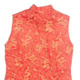ORIENTAL Womens Printed Top Red Sleeveless Crazy Pattern M