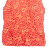 ORIENTAL Womens Printed Top Red Sleeveless Crazy Pattern M