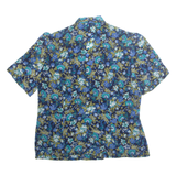 CAROLINA PEDRONI Womens Printed Blouse Blue V-Neck Floral L