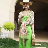 Anyyou 100% Mulberry Silk Avocado Green Scarf Women Luxury Long Shawl – Beach Wear, Swimwear Cover Up, Pashmina Foulard Fashion Accessory