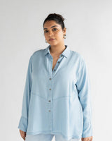 Ready for the World Shirt in Blue Denim