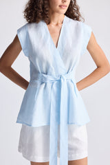 Power Moves Short Sleeve Top In Blue