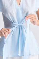 Power Moves Short Sleeve Top In Blue